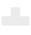 SIMBOLO ADH. FORMA  T  15x5 BLANCO B/10