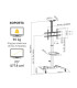 SOPORTE SUELO TV FELLOWES 70  NEGRO