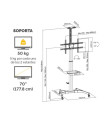 SOPORTE SUELO TV FELLOWES 70  NEGRO