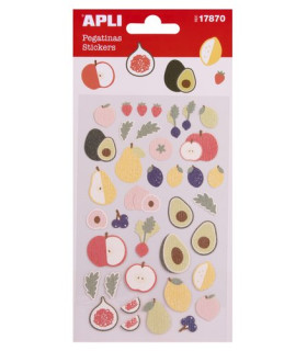 STICKERS APLI (17870) Bl.1h.FRUTAS