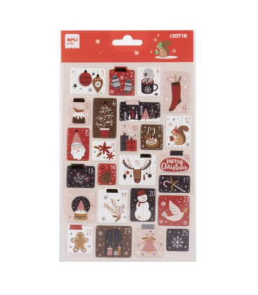 STICKERS APLI (20718) Bl.1h. XMAS CUADRO