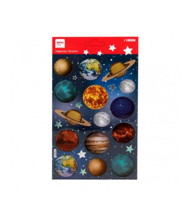 STICKERS APLI (18558) Bl.1h. PLANETAS