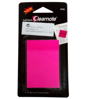 TACO NOTAS ADH. NEON 75X51ROSA 50HOJAS B