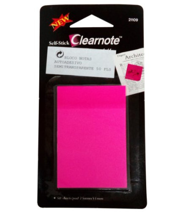 TACO NOTAS ADH. NEON 75X51ROSA 50HOJAS B