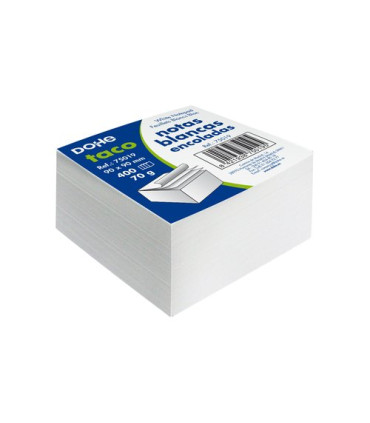 TACO NOTAS ENCOLADO DOHE BLANCO 90x90mm