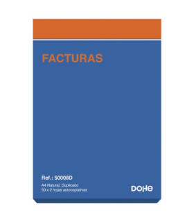 TALONARIO FACTURAS A4 DUPLI DOHE