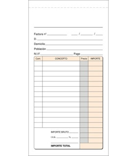 TALONARIO FACTURAS 3 FOLIO NAT. DUP LOAN
