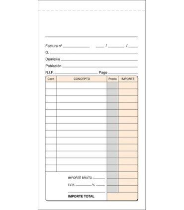 TALONARIO FACTURAS 3 FOLIO NAT. DUP LOAN