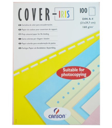 T.ENC.COVER-IRIS A4 CARTUL.BLANCO C/100