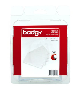TARJETA BADGY PVC BLANCA 0,76 100 UD