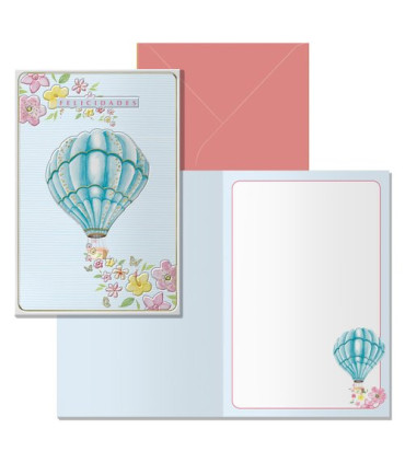 TARJETA FELICITACION DOHE 115x170 GLOBO