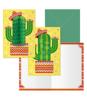 TARJETA GUIRNALDA DOHE CACTUS P/6