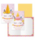 TARJETA GUIRNALDA DOHE UNICORNIO P/6