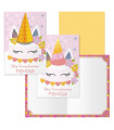 TARJETA GUIRNALDA DOHE UNICORNIO P/6