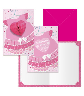 TARJETA GUIRNALDA DOHE VESTIDO P/6