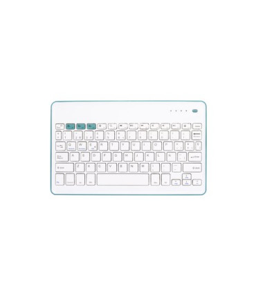 TECLADO SILVER HT BLUETOOTH BLANCO/AZUL