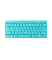TECLADO SILVER HT BLUETOOTH TURQUESA