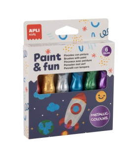 TEMPERA APLI en TUBO 13ml.COL.METALIZADO