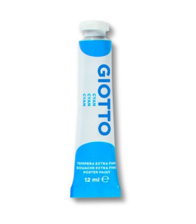 TEMPERA GIOTTO 12 ml (tubo)  CYAN
