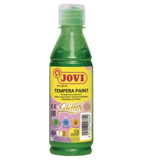 TEMPERA JOVI LIQ.GLITTER 250 ml VERDE