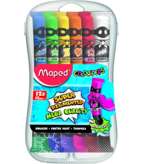 TEMPERA MAPED 12 ml ESTUCHE 12