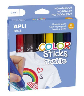 TEMPERA APLI STICKS TEXTIL 6g E/6