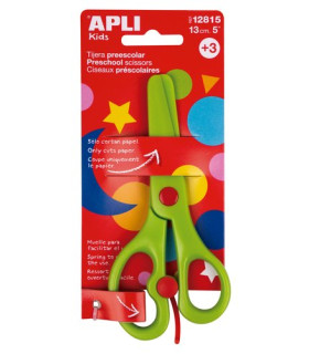 TIJERAS APLI  PRESCOLAR 13 cm. VERDE