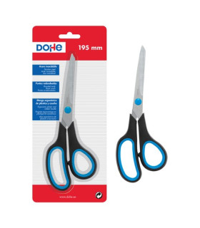 TIJERAS DOHE ERGONOMICA 19cm. NEGRO/AZUL
