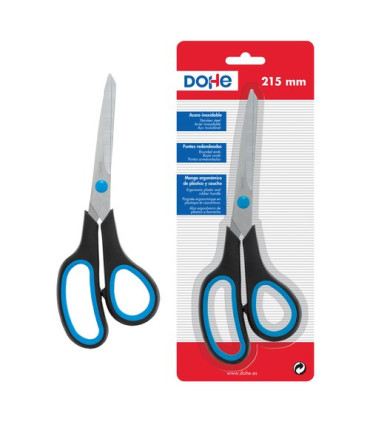 TIJERAS DOHE ERGONOMICA 21cm. NEGRO/AZUL
