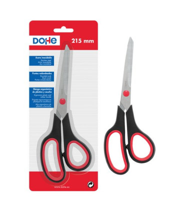 TIJERAS DOHE ERGONOMICA 21cm. NEGRO/ROJO