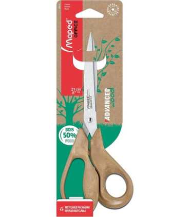 TIJERAS MAPED ADV. WOOD 21cm ASIMETRICA