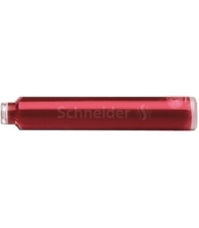 TINTA ESTILOG.SCHNEIDER CAJA 6 CART.ROJO