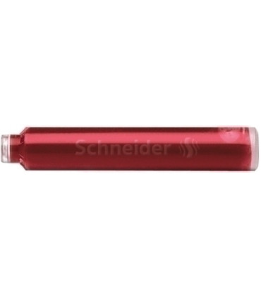TINTA ESTILOG.SCHNEIDER CAJA 6 CART.ROJO