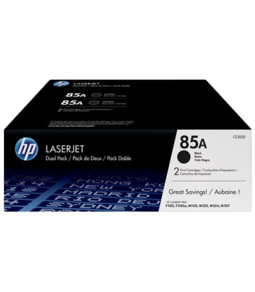 TONER HP Nº85A CE285AD NEGRO PACK 2 UD.
