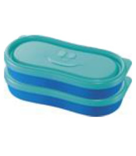 TUPPER MAPED SNACK BOX CONCEPT KIDS AZUL