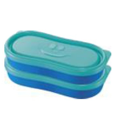 TUPPER MAPED SNACK BOX CONCEPT KIDS AZUL