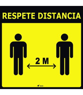 VINILO PARED 25x25 RESPETE DISTANCIA