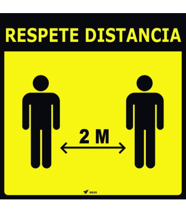 VINILO PARED 25x25 RESPETE DISTANCIA