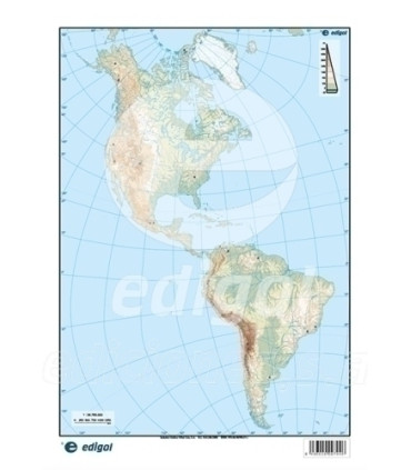 MAPA MUDO EDG.COLOR FISICO AMERICA