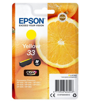 CART.IJ.EPSON T334440 Nº33 AMARILLO