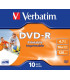 DVD -R VERBATIM 4.7GB 16x JEWEL C/10