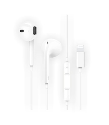 AURICULARES TECHONE BOTON LIGHTNING BLAN