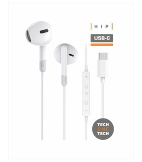 AURICULARES TECHONE BOTON USB-C BLANCO