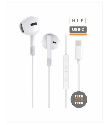 AURICULARES TECHONE BOTON USB-C BLANCO