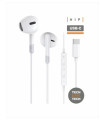 AURICULARES TECHONE BOTON USB-C BLANCO