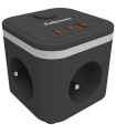 ENCHUFE ADAPTADOR FELLOWES 3SAL+3USB(CUB