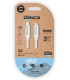 CABLE TECHONE USB-C-LIGHTNING BLANCO 1 m