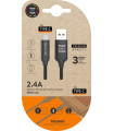 CABLE TECHONE USB-C-USB-A NEGRO 1 m.