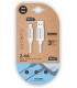 CABLE TECHONE USB-LIGHTNING BLANCO 1 m.