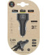 CARGADOR TECHONE DOBLE MECHERO NEGRO